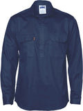 DNC Workwear - Close Front Cotton Drill Shirt Long Sleeve 3204