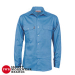 DNC Workwear - Cotton Drill Work Shirt With Gusset Sleeve Long Sleeve 3209