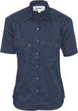 DNC Workwear - Ladies Cotton Drill Work Shirt Short Sleeve 3231