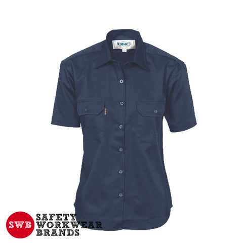 DNC Workwear - Ladies Cotton Drill Work Shirt Short Sleeve 3231