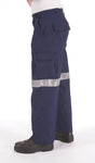 DNC Workwear - Cotton Drill Cargo Pants with 3M R/Tape 3319