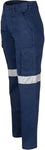 DNC Workwear - Ladies Cotton Drill Cargo Pants with 3M Reflective Tape 3323