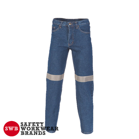 DNC Workwear - Denim Jeans with CSR R/Tape 3327
