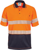 DNC Workwear - Hi Vis Segment Taped Mircomesh Polo Short Sleeve 3511