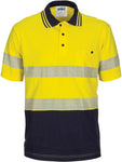 DNC Workwear - Hi Vis Segment Taped Cotton Jersey Polo Short Sleeve 3515