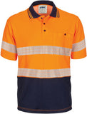 DNC Workwear - Hi Vis Segment Taped Cotton Backed Polo Short Sleeve 3517