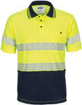 DNC Workwear - Hi Vis Segment Taped Cotton Backed Polo Short Sleeve 3517