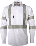 DNC Workwear - RTA NIght Worker White Shirt with CSR R/Tape Long Sleeve 3537