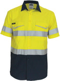 DNC Workwear - TwoTone RipStop Cotton Shirt with CSR Reflective Tape S/S 3587