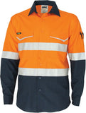 DNC Workwear - TwoTone RipStop Cotton Shirt with Reflective CSR Tape L/S 3588