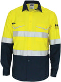 DNC Workwear - TwoTone RipStop Cotton Shirt with Reflective CSR Tape L/S 3588