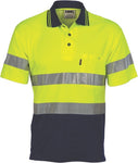 DNC Workwear - Hi Vis Two Tone Cotton Back Polo with Generic R.Tape Long Sleeve 3718