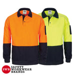 DNC Workwear - Hi Vis Rugby Top Windcheater with Two Side Zipped Pockets 3727