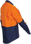 DNC Workwear - Hi Vis L/W Cool Breeze T2 Vertical Vented Cotton Shirt with Gusset Long Sleeve 3733