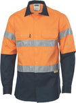 DNC Workwear - Hi Vis 2 Tone Drill Shirts with 3M8906 R/Tape Long Sleeve 3736