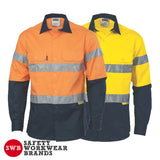 DNC Workwear - Hi Vis 2 Tone Drill Shirts with 3M8906 R/Tape Long Sleeve 3736