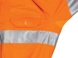 DNC Workwear - Ladies Hi Vis 3 Way Cool Breeze Cotton Shirt with 3M R/Tape Gusset Long Sleeve 3749
