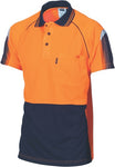 DNC Workwear - Hi Vis Cool Breathe Sublimated Piping Polo Short Sleeve 3751