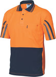 DNC Workwear - Hi Vis Cool Breathe Printed Stripe Polo Short Sleeve 3752