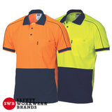 DNC Workwear - Hi Vis Cool Breathe Double Piping Polo Short Sleeve 3753