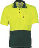 DNC Workwear - Hi Vis Two Tone Cool Breathe Polo Shirt Short Sleeve 3811