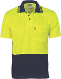 DNC Workwear - Hi Vis Two Tone Cool Breathe Polo Shirt Short Sleeve 3811