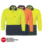 DNC Workwear - Hi Vis Two Tone Cool Breathe Polo Shirt 3/4 Sleeve 3812
