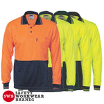 DNC Workwear - Hi Vis Two Tone Cool Breathe Polo Shirt Long Sleeve 3813