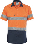 DNC Workwear - Hi Vis 2 Tone Drill Shirt with 3M 8906 R/Tape Short Sleeve 3833