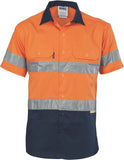 DNC Workwear - Hi Vis 2 Tone Drill Shirt with 3M 8906 R/Tape Short Sleeve 3833