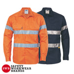 DNC Workwear - Hi Vis Drill Shirt with 3M R/Tape Long Sleeve 3835