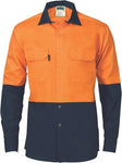 DNC Workwear - Hi Vis 2 Tone Drill Shirt with Press Studs 3838