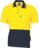 DNC Workwear - Hi Vis Cool Breeze Cotton Jersey Polo Shirt with Under Arm Cotton Mesh S/S 3845