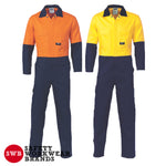 DNC Workwear - Hi Vis Cool Breeze 2 Tone Lightweight Cotton Coverall 3852