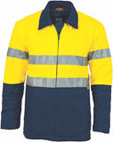 DNC Workwear - Hi Vis 2 Tone Protect or Drill Jacket with 3M R/Tape 3858