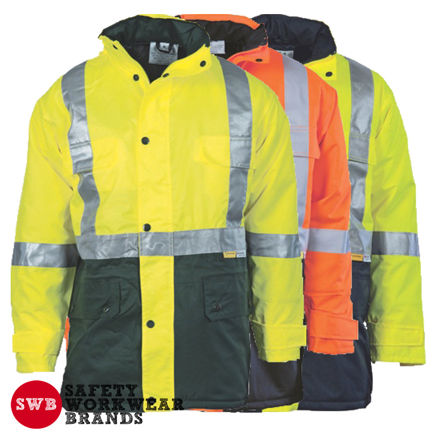 DNC WORKWEAR Hi-Vis Cotton Coverall with 3M Reflective Tape 3854