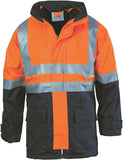 DNC Workwear - 4 in 1 Hi Vis 2 Tone Breathable Jacket with Vest & 3M R/Tape 3864