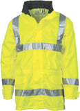 DNC Workwear - Hi Vis D/N Breathable Rain Jacket with 3M R/Tape 3871