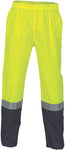 DNC Workwear - Hi Vis 2 Tone Lightweight Rain Pants with 3M R/Tape 3880
