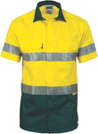 DNC Workwear - Hi Vis Cool Breeze Cotton Shirt with 3M 8906 R/Tape Short Sleeve 3887