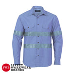 DNC Workwear - Cotton Chambray Shirt with Generic R/Tape Long Sleeve 3889