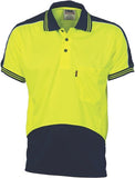 DNC Workwear - Hi Vis Cool Breathe Panel Polo Shirt Short Sleeve 3891