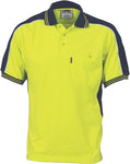 DNC Workwear - Poly/Cotton Contrast Panel Polo Short Sleeve 3895