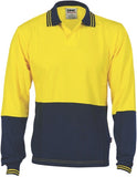 DNC Workwear - Hi Vis Cool Breeze Cotton Jersey Food Industry Polo Long Sleeve 3906