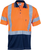 DNC Workwear - Hi Vis D/N Cool Breathe Polo Shirt with Cross Back R/Tape Short Sleeve 3912