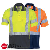 DNC Workwear - Hi Vis D/N Cool Breathe Polo Shirt with Cross Back R/Tape Short Sleeve 3912