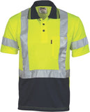 DNC Workwear - Hi Vis D/N Cool Breathe Polo Shirt with Cross Back R/Tape Short Sleeve 3912