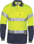 DNC Workwear - Hi Vis D/N Cool Breathe Polo Shirt with 3M 8906 R/Tape Long Sleeve 3913