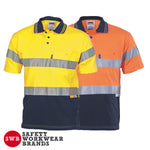 DNC Workwear - Hi Vis Cool Breeze Cotton Jersey Polo with CSR R/Tape S/S 3915