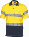 DNC Workwear - Hi Vis Cool Breeze Cotton Jersey Polo with CSR R/Tape S/S 3915